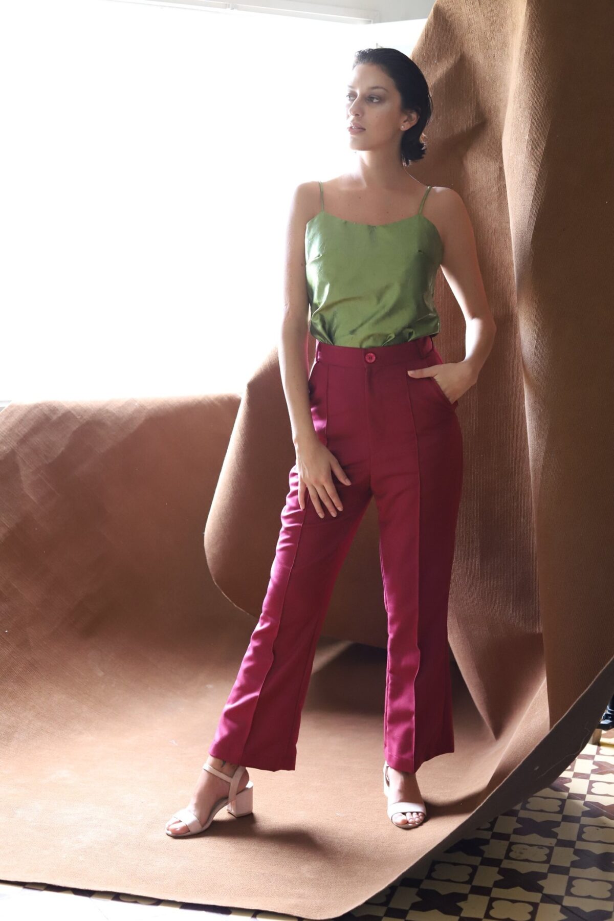 Pantalón flare Guindo