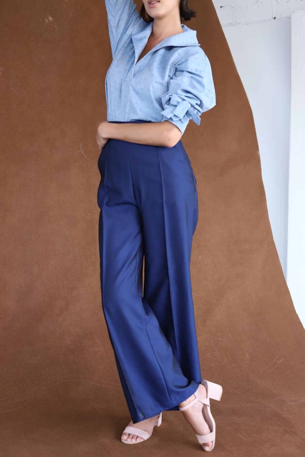 Blusa Cisne de Algodón Celeste - Imagen 3