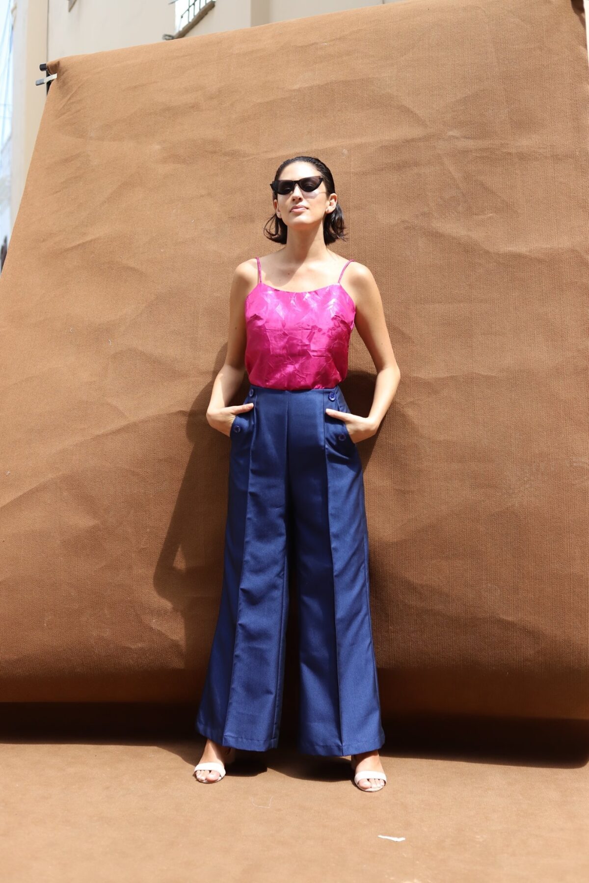 Pantalón flare Azul - Imagen 2