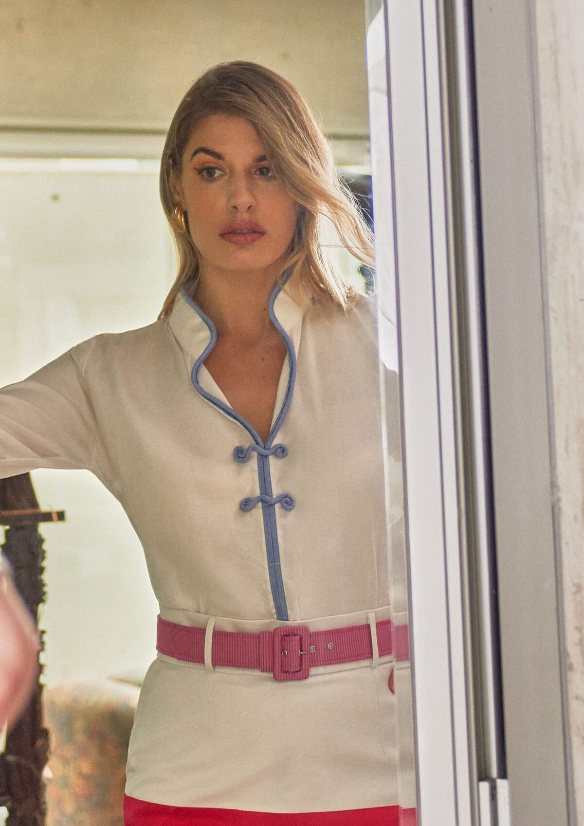 Blusa con Sesgos Acordonados - Imagen 3