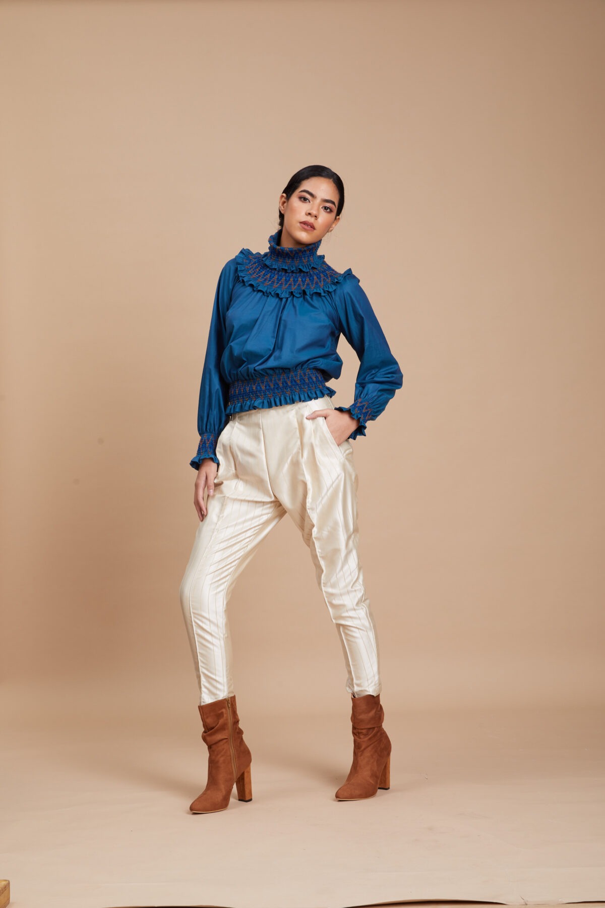 Pantalón Hortencia crema - Imagen 4