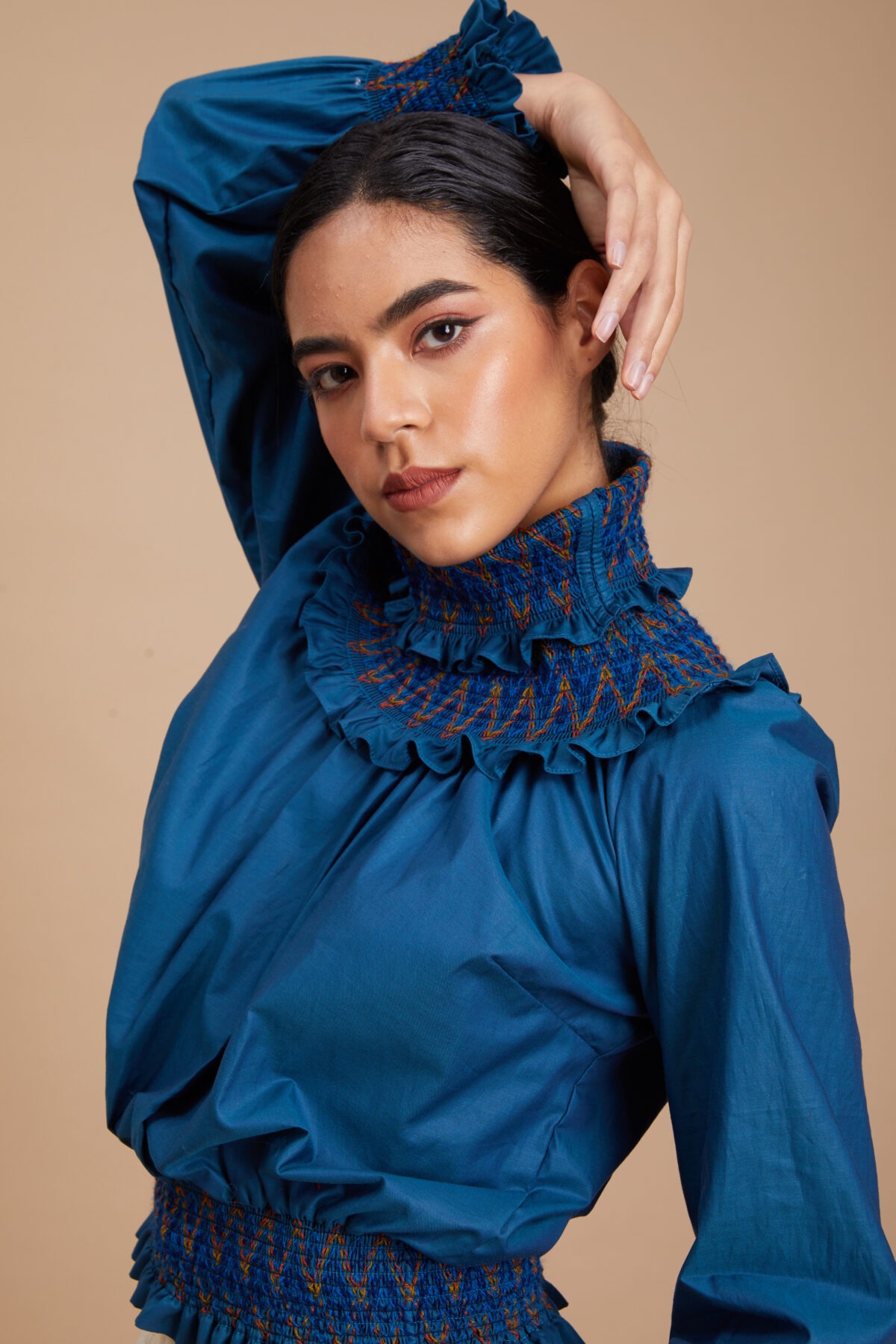 Blusa Camile Azul Egeo - Imagen 4