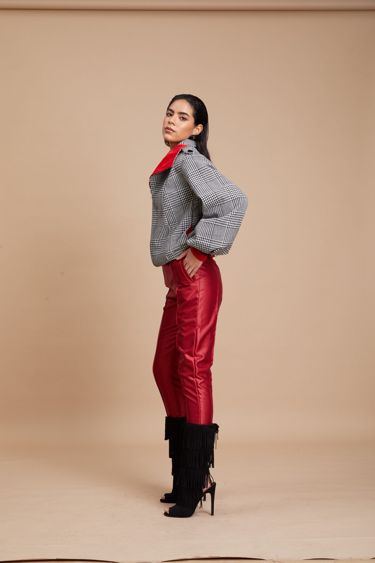 Bomber jacket Pata de gallo - Imagen 4