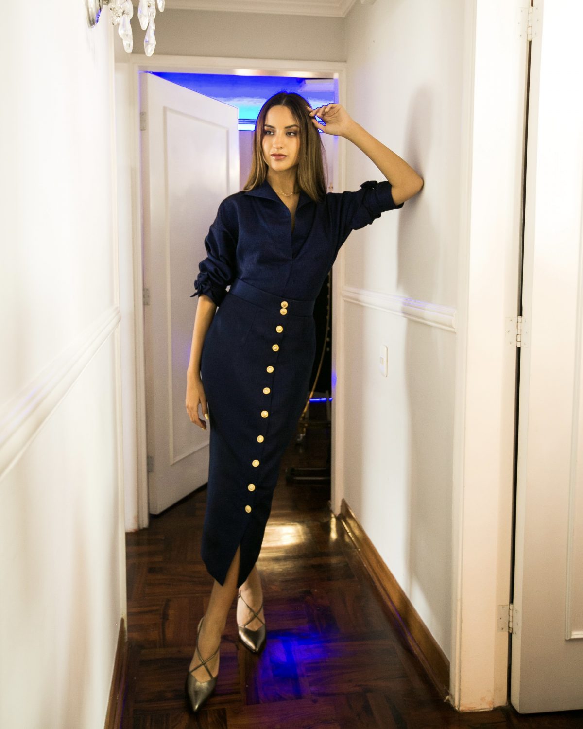 Maxi Falda Qoyllur Azul