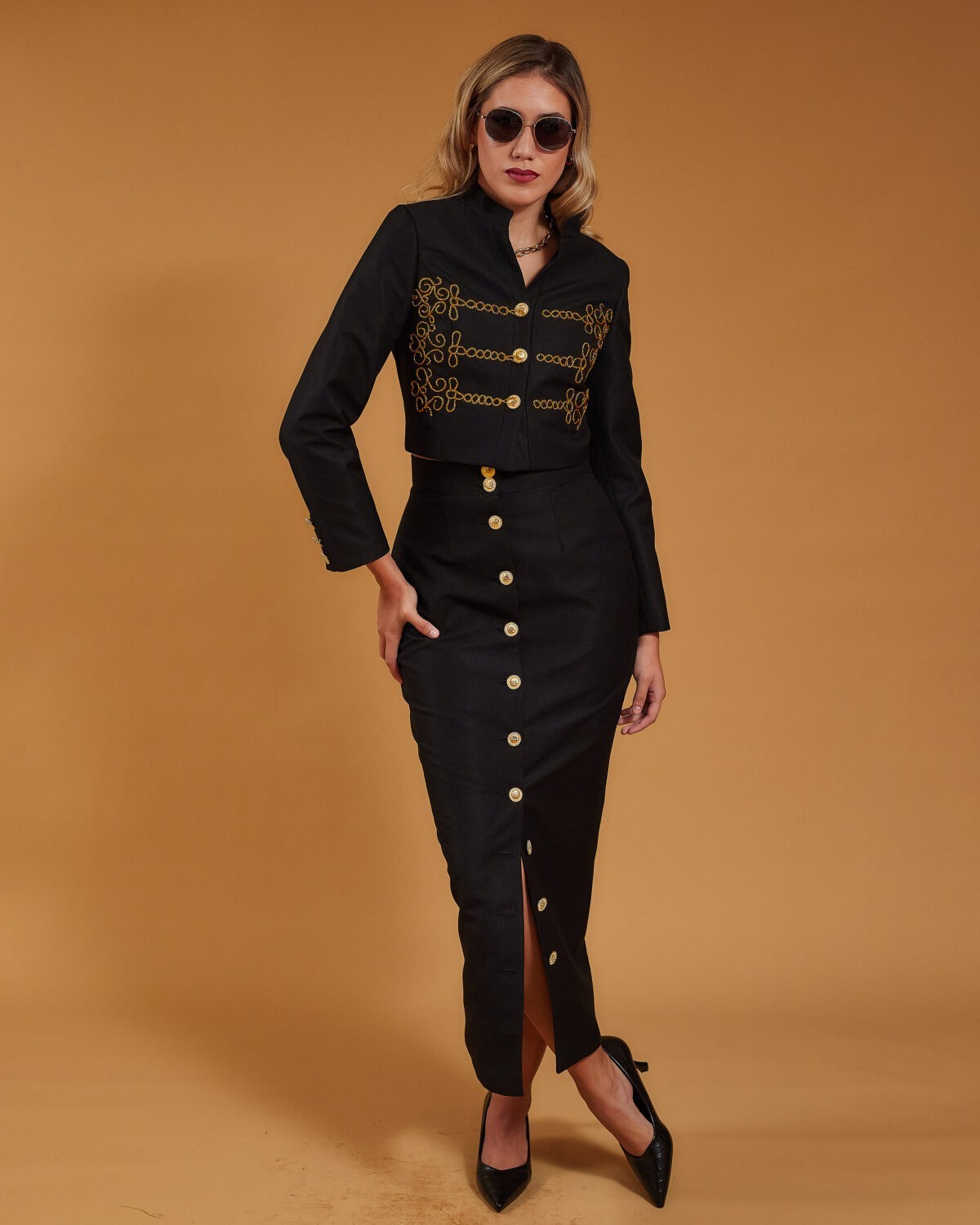 Cropped Jacket Qoyllur Negro